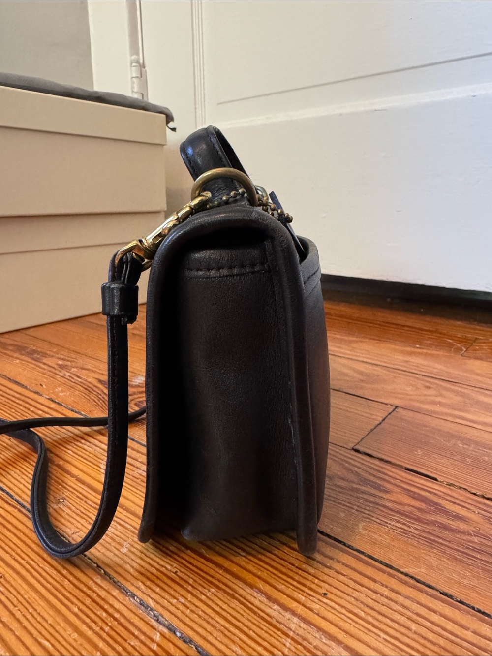 Vintage Coach Casino 9924 Black Leather Crossbody Bag USA 1995 - Picture 12 of 12